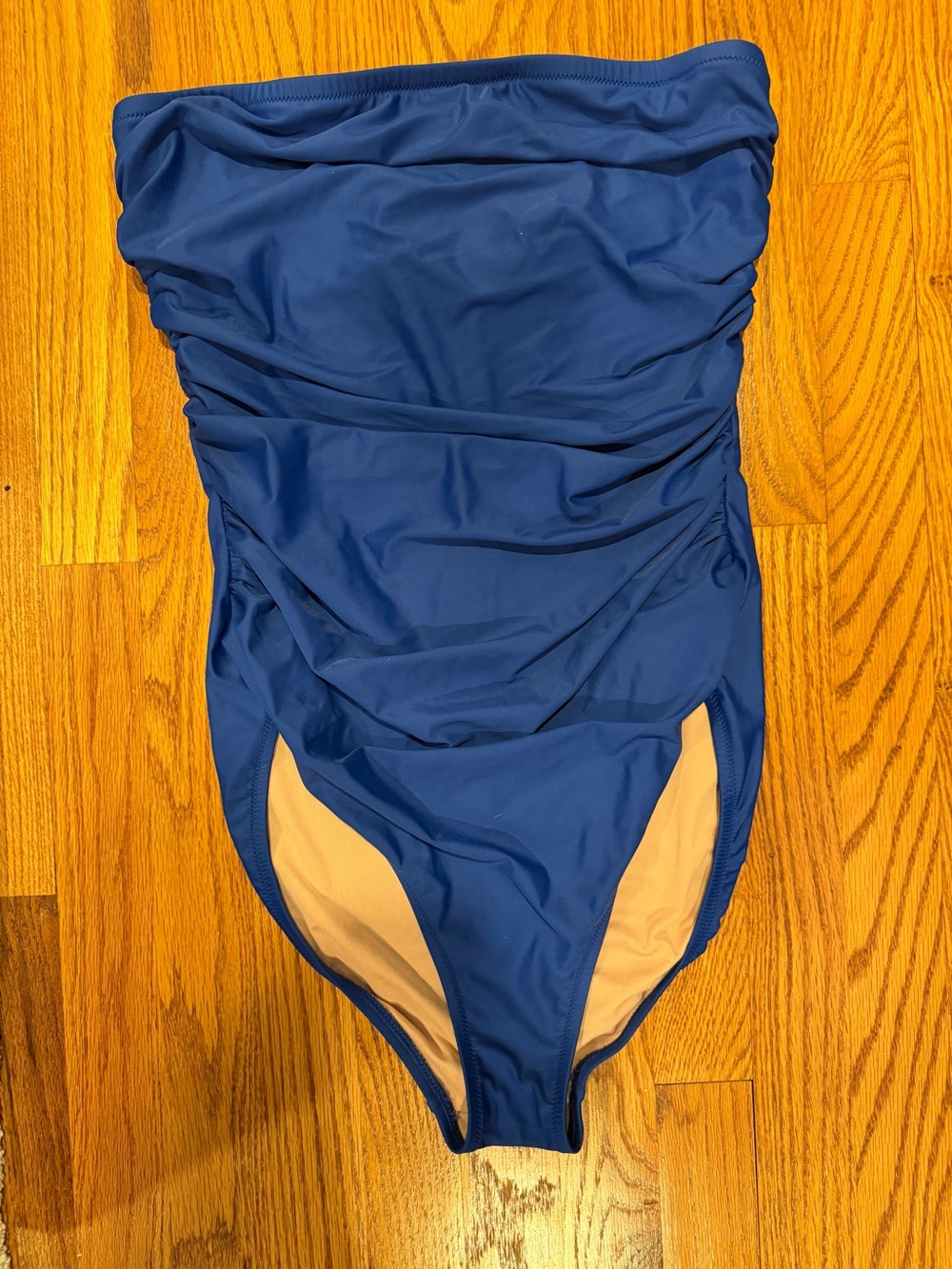 J.Crew Strapless One-Piece Swimsuit in Navy Blue